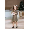 Дитяча блискуча сукня Електрик із золотом р.134