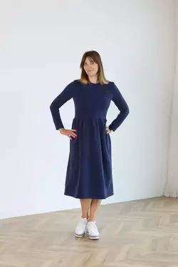 Жіноча сукня подовжена міді  Синій 42