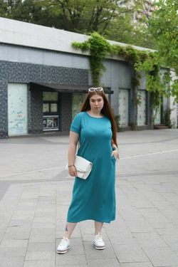 Жіноча сукня вільного крою Бірюза р.1