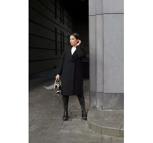 Жіноче кашемірове пальто  Чорний 42